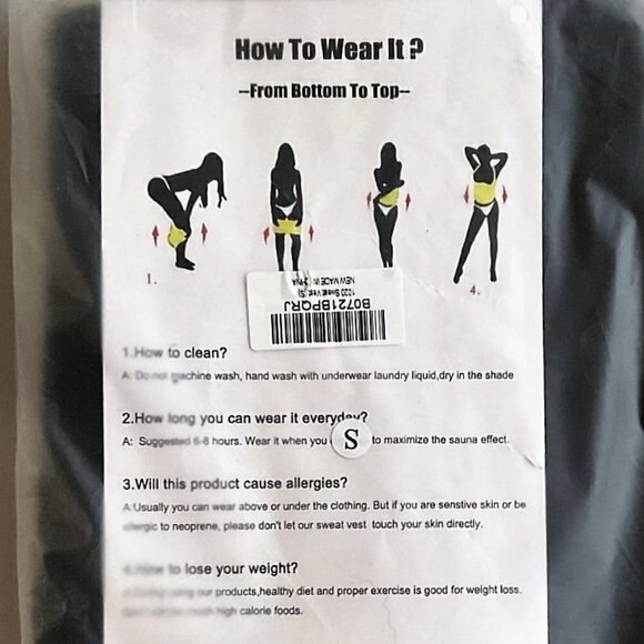 BODY SHAPER WAIST TRAINER SLIMMING SWEAT VEST - Picture 8 of 9